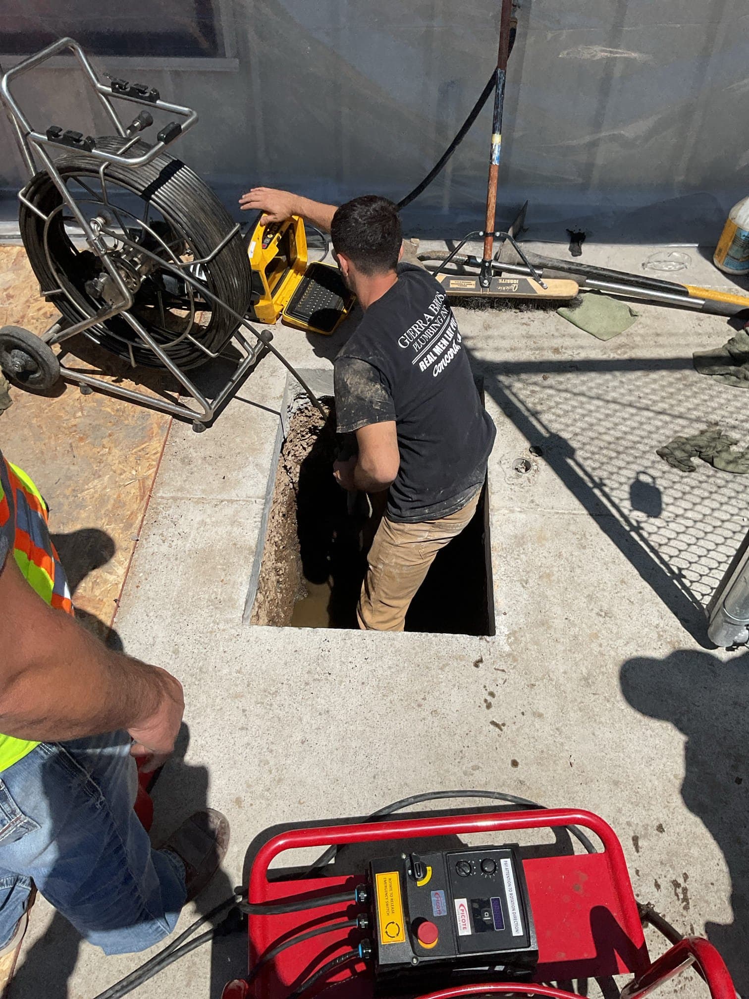 Guerra Bros. Plumbing crew on a job site